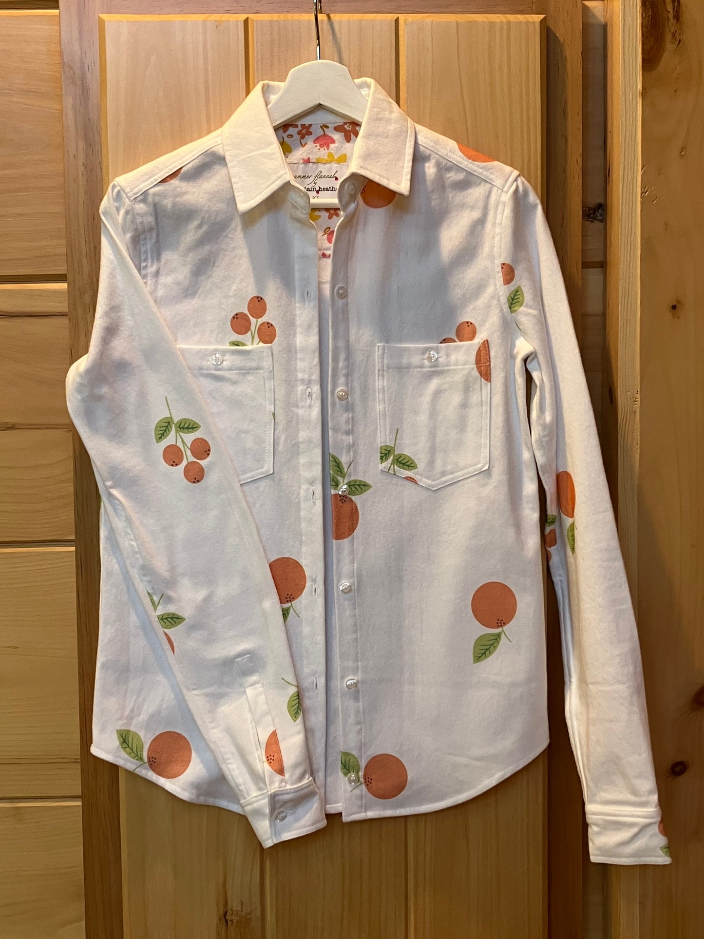 Orange Crushed Women's Summer Flannel Shirt