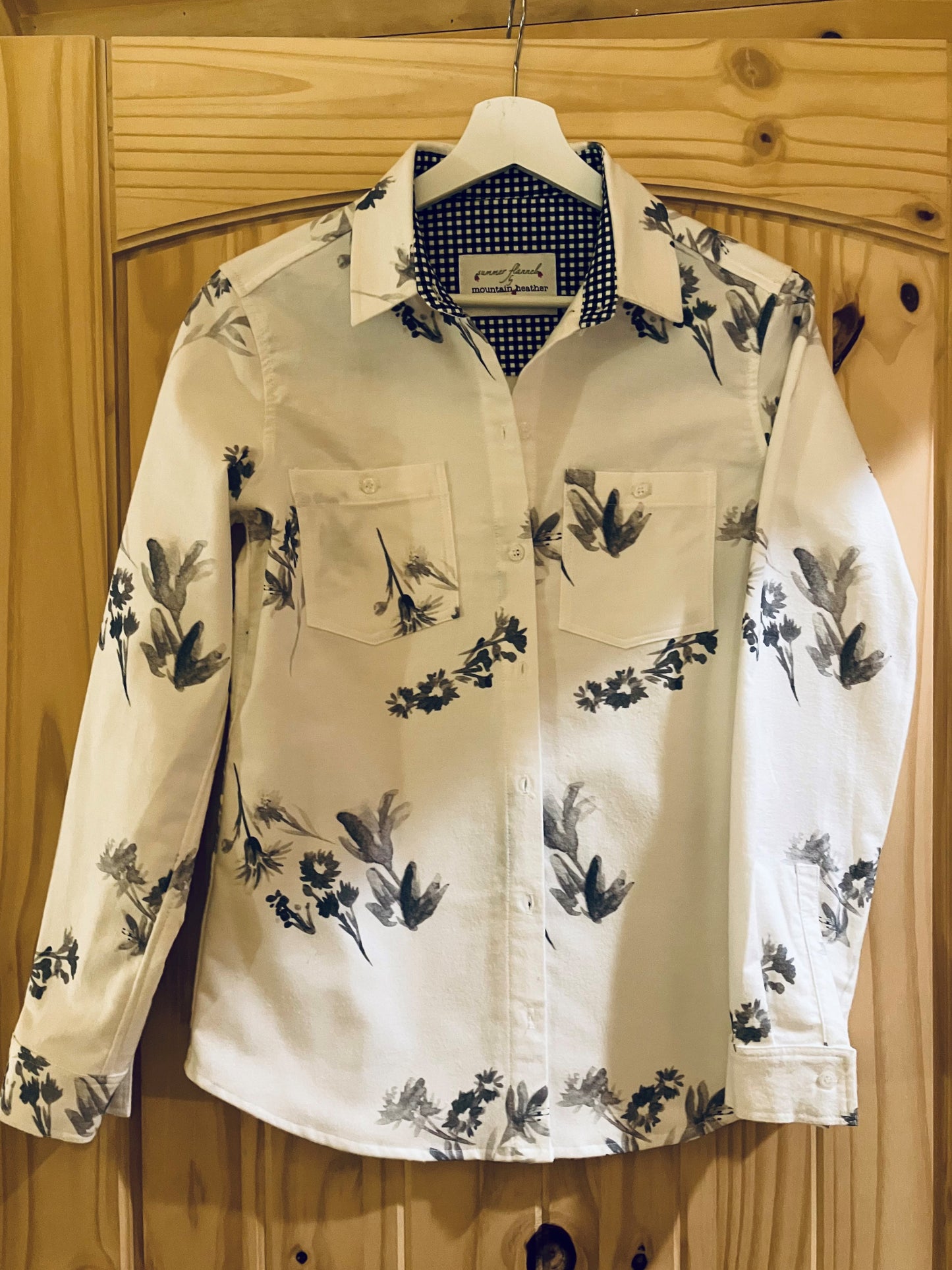 Charcoal Sketch Women's Flannel Shirt
